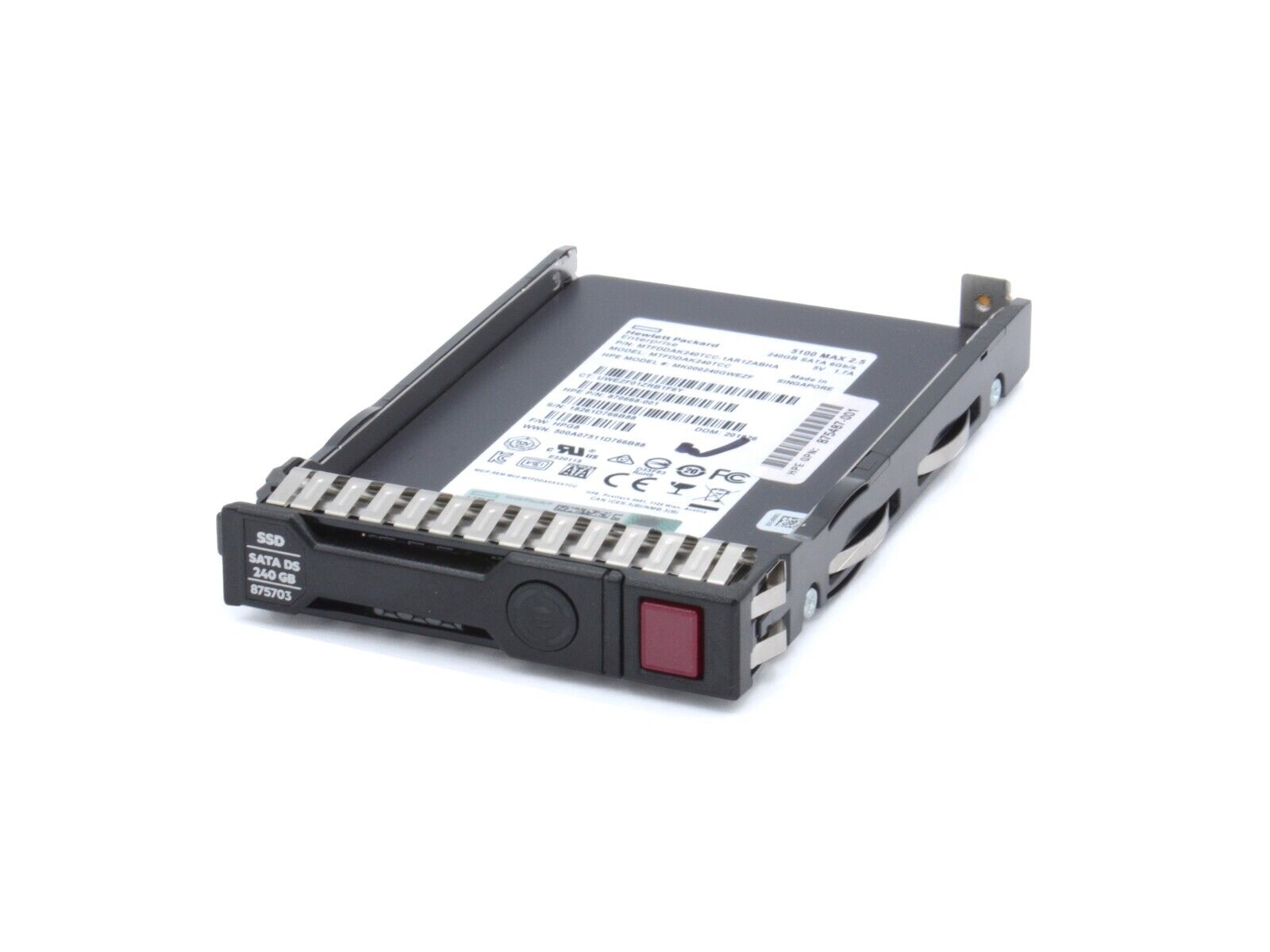 HPE 875703-001 240GB SATA 6G MU Mixed Use SFF TLC SC DS SSD 5DWPD 2200TBW