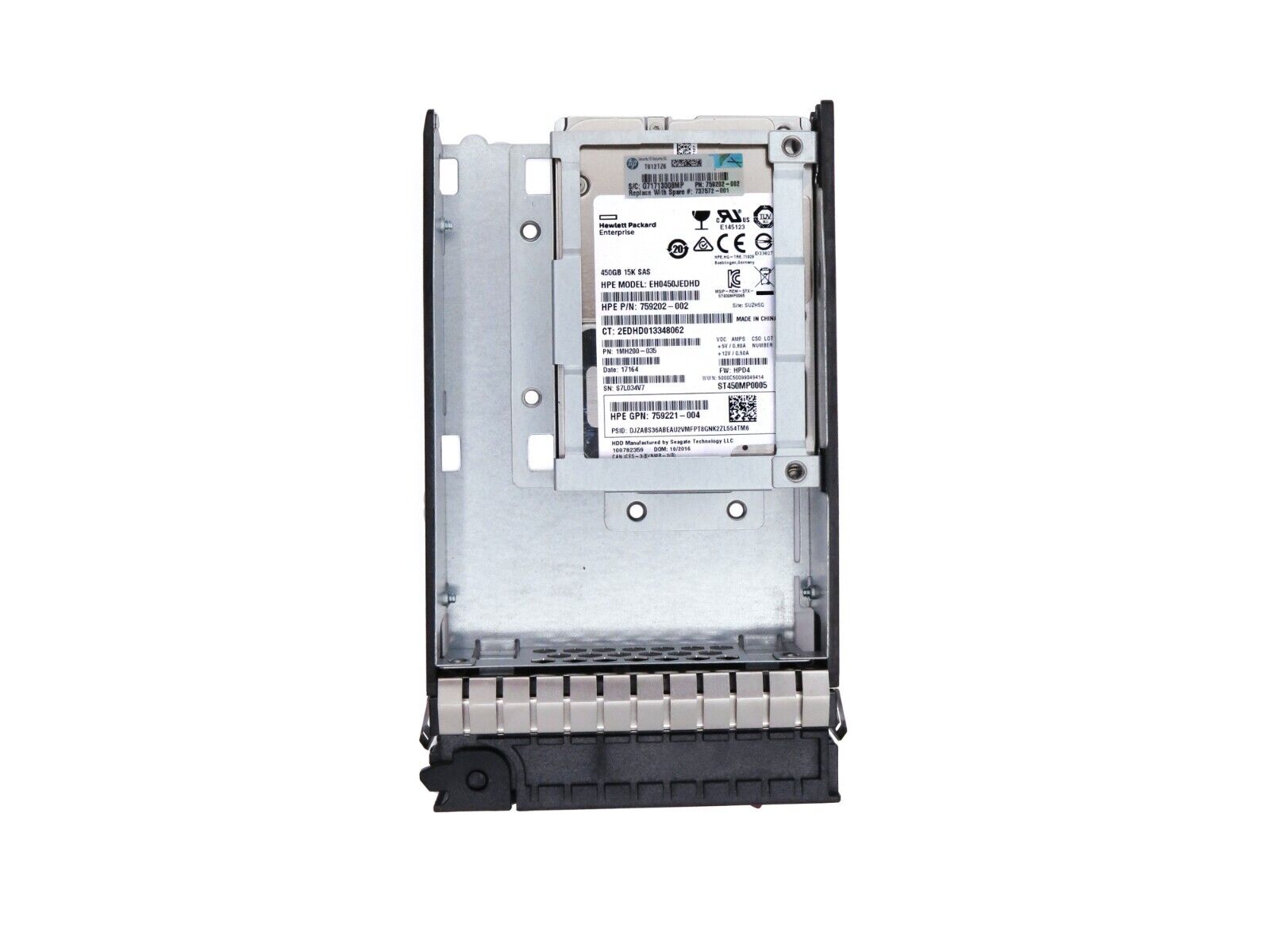 HPE 737572-001 450GB SAS 12Gb/s 15K rpm 3.5" LFF 512n HDD Hard Disk Drive