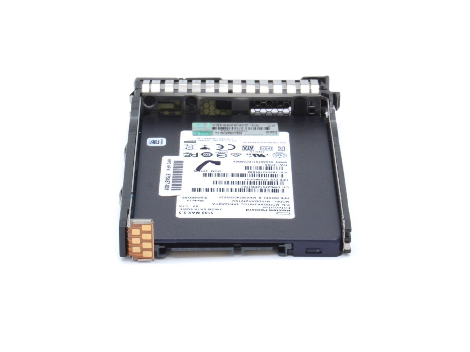 HPE 875703-001 240GB SATA 6G MU Mixed Use SFF TLC SC DS SSD 5DWPD 2200TBW