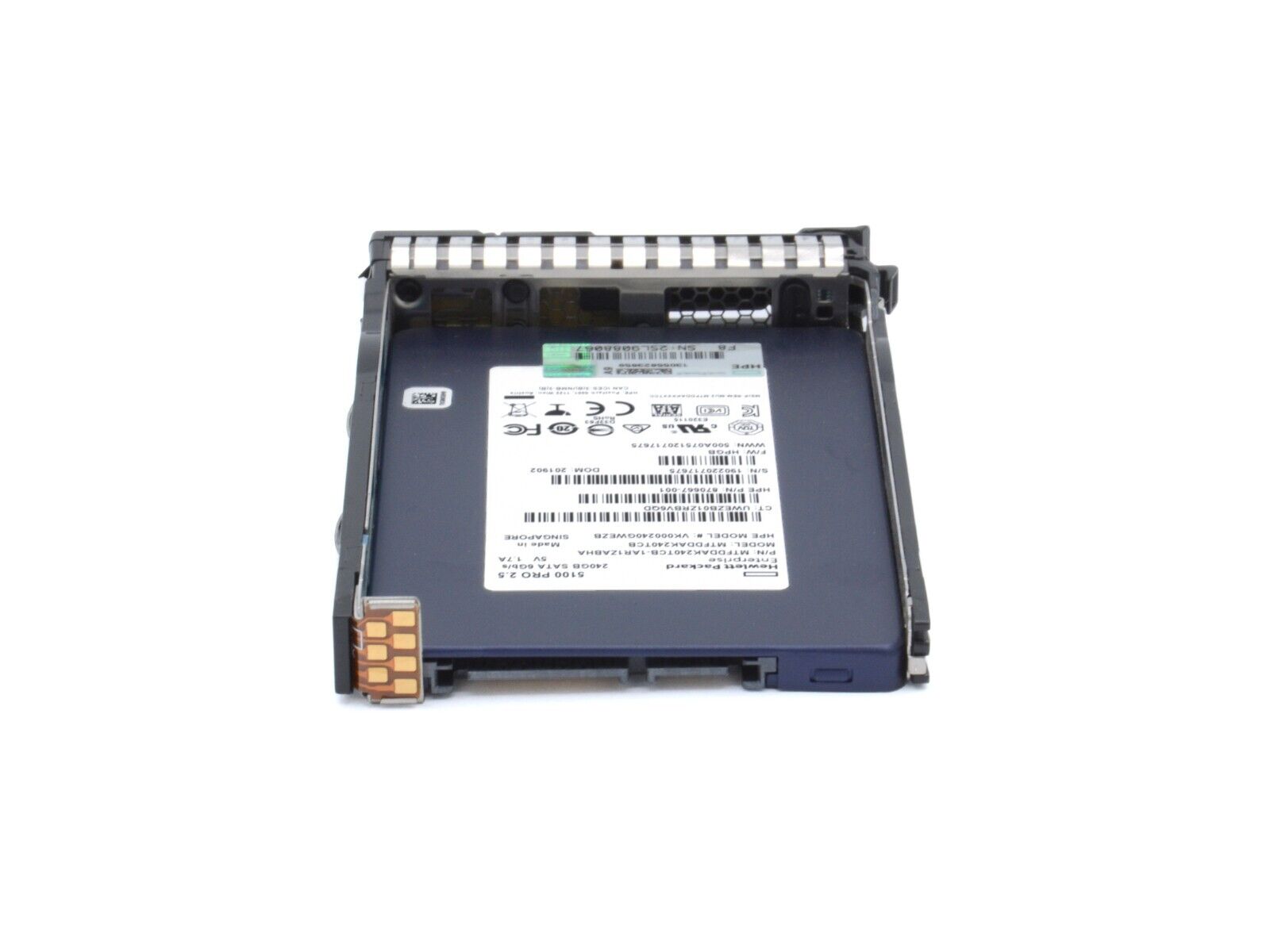 HPE 875652-001 240GB SATA 6G RI Read Intensive SFF TLC SC DS SSD 1.5DWPD 650TBW