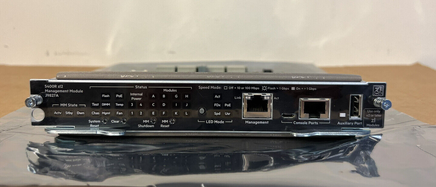 Lot of 2 (TWO) Aruba HP HPE 5400R ZL2 Management Module 4GB RAM 1GB SD