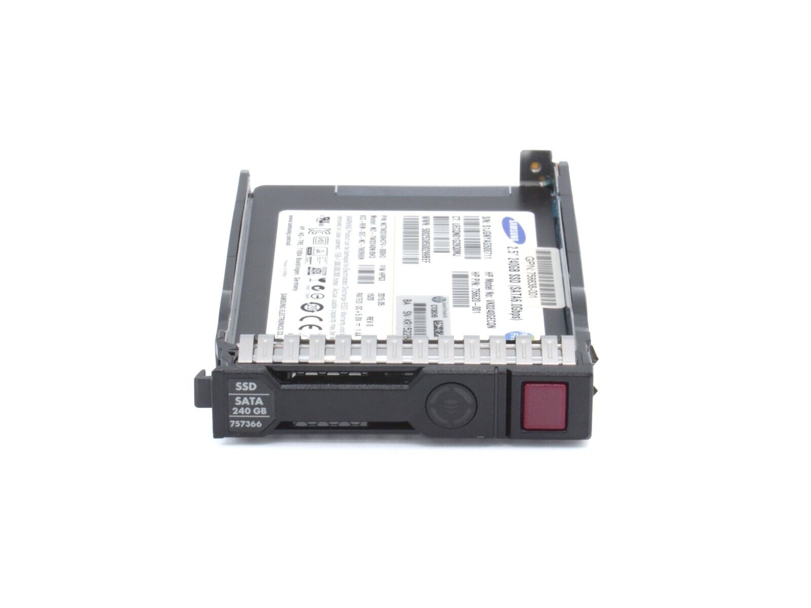 HPE 757366-001 Samsung 240GB SATA 6G SFF 2.5 MLC SSD SC Original Tray