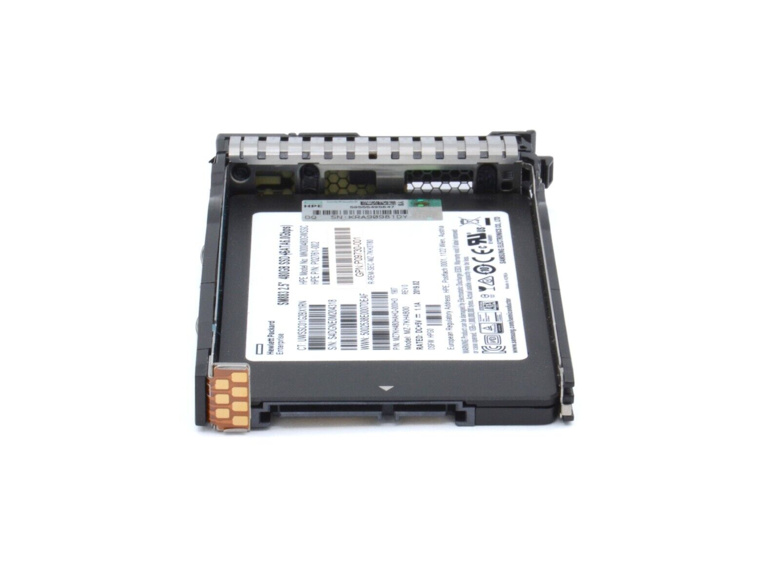 HPE P09907-001 480GB SATA 6G MU Mixed Use SFF MLC SC DS SSD 3.5DWPD 3000TBW 99+%