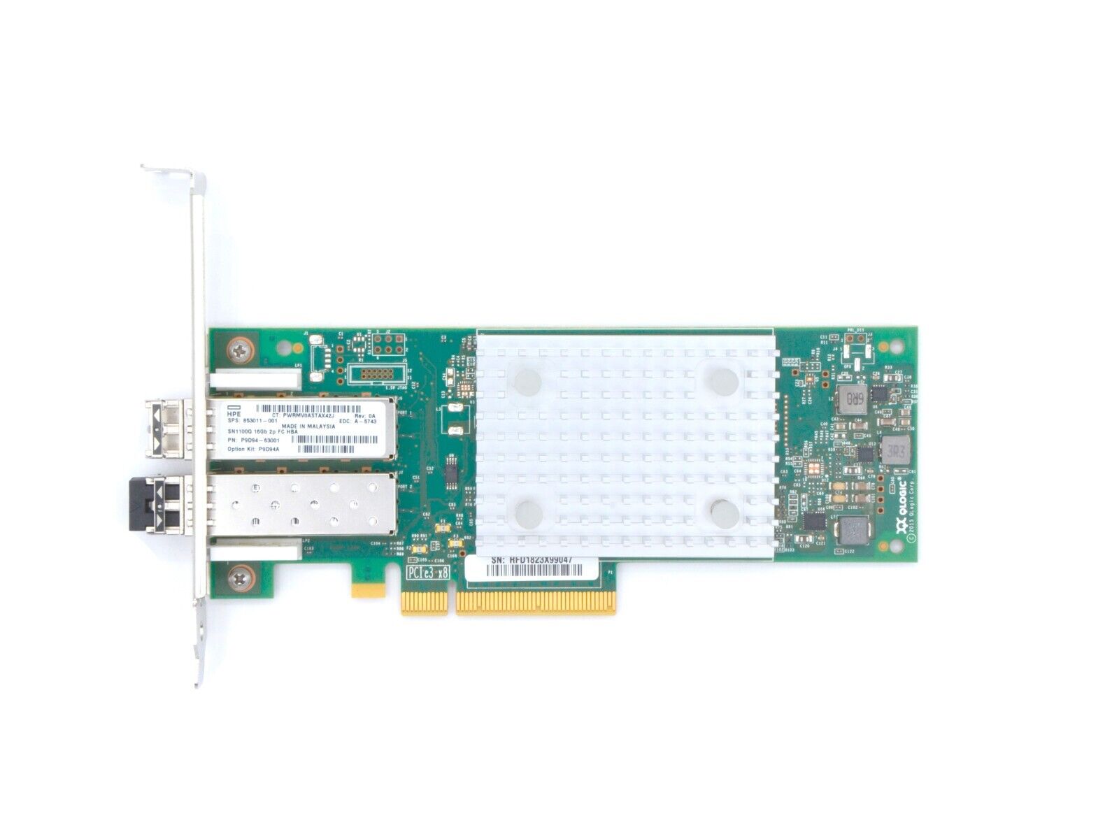 HPE SN1100Q 16Gb/s 2-port FC Adapter P9D94A with 2x E7Y10A SFP+ SW Transceivers