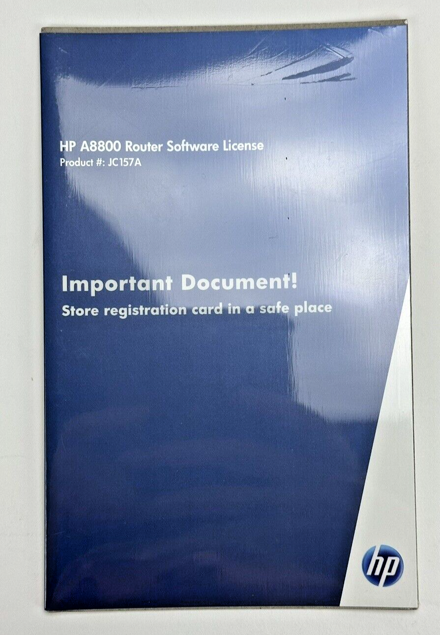 HP A8800 Router Software License JC157A