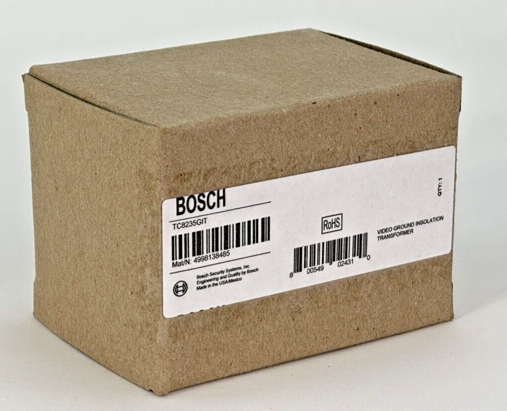 Bosch TC8235GIT Ground Loop Isolation Transformer for Video/Data Lines 75Ohm BNC