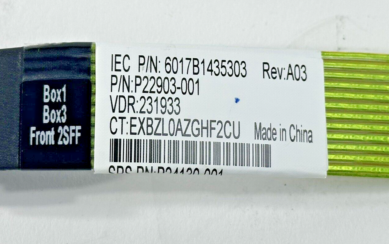 HPE TriMode SFF Cable NVMe/SATA/SAS Bay3 to PCI-e/AROC/Port 7B Cable DL380 DL385