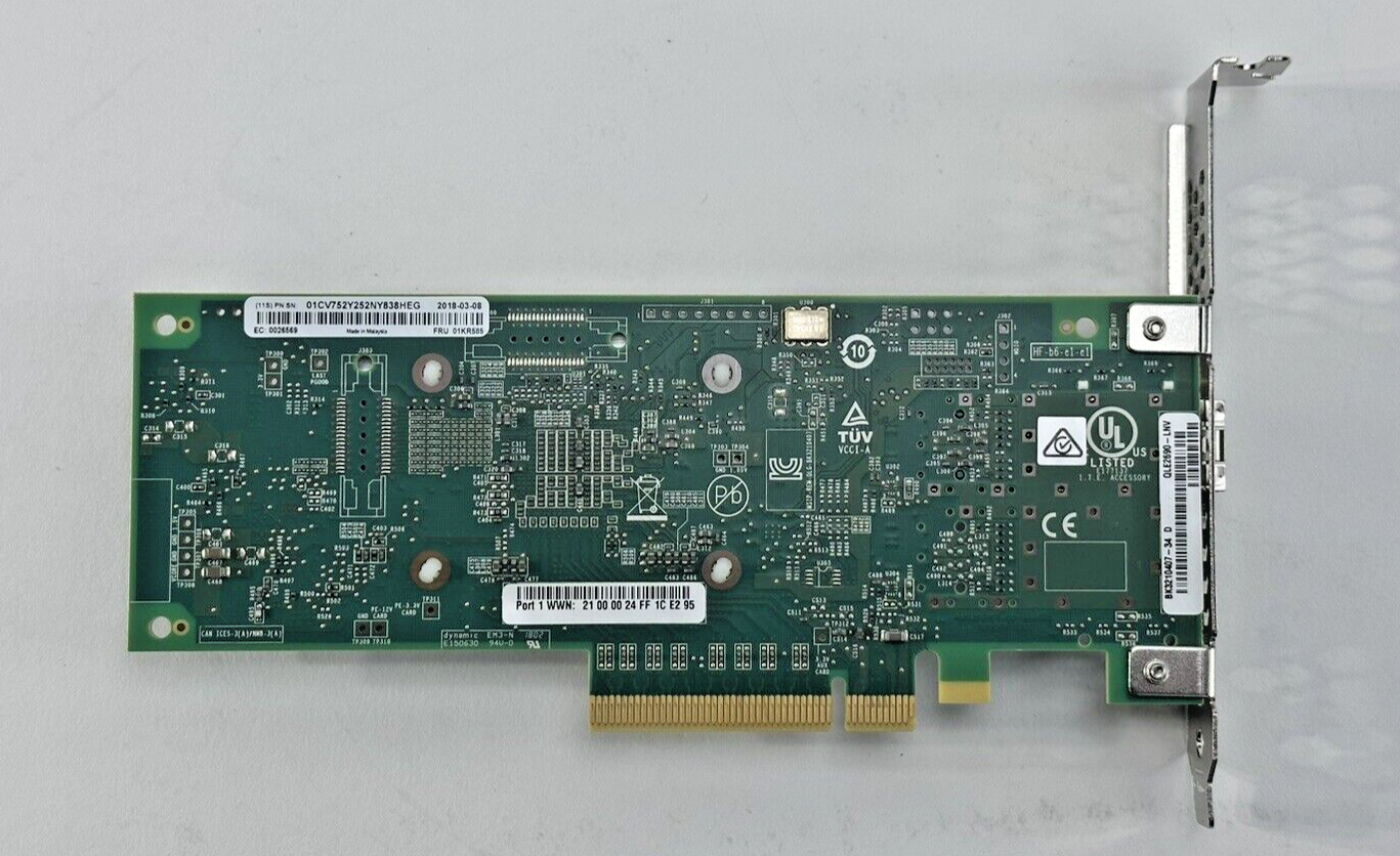 Lenovo QLogic 16Gb FC Single Port Host Bus Adapter HBA PCI-e 1 Port FH or LP
