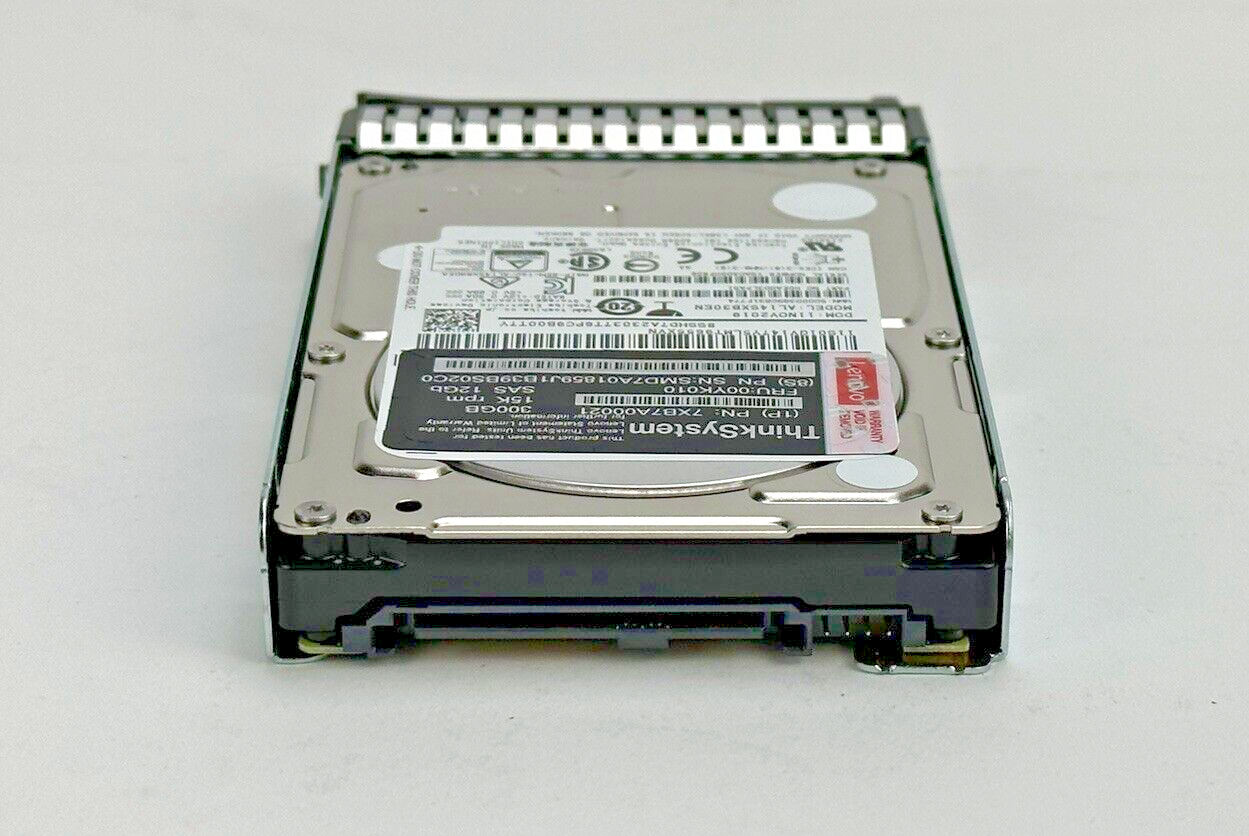 Lenovo 300GB 15K SAS 12G 512N 2.5" SFF ThinkSystem HDD 00YK010 12Gb/s Failing
