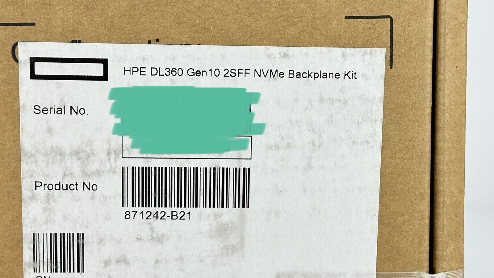 HPE 871242-B21 DL360 Gen10 2SFF NVMe U.2 Enable Kit Cage+Backplane+Riser+Power+Signal Cable