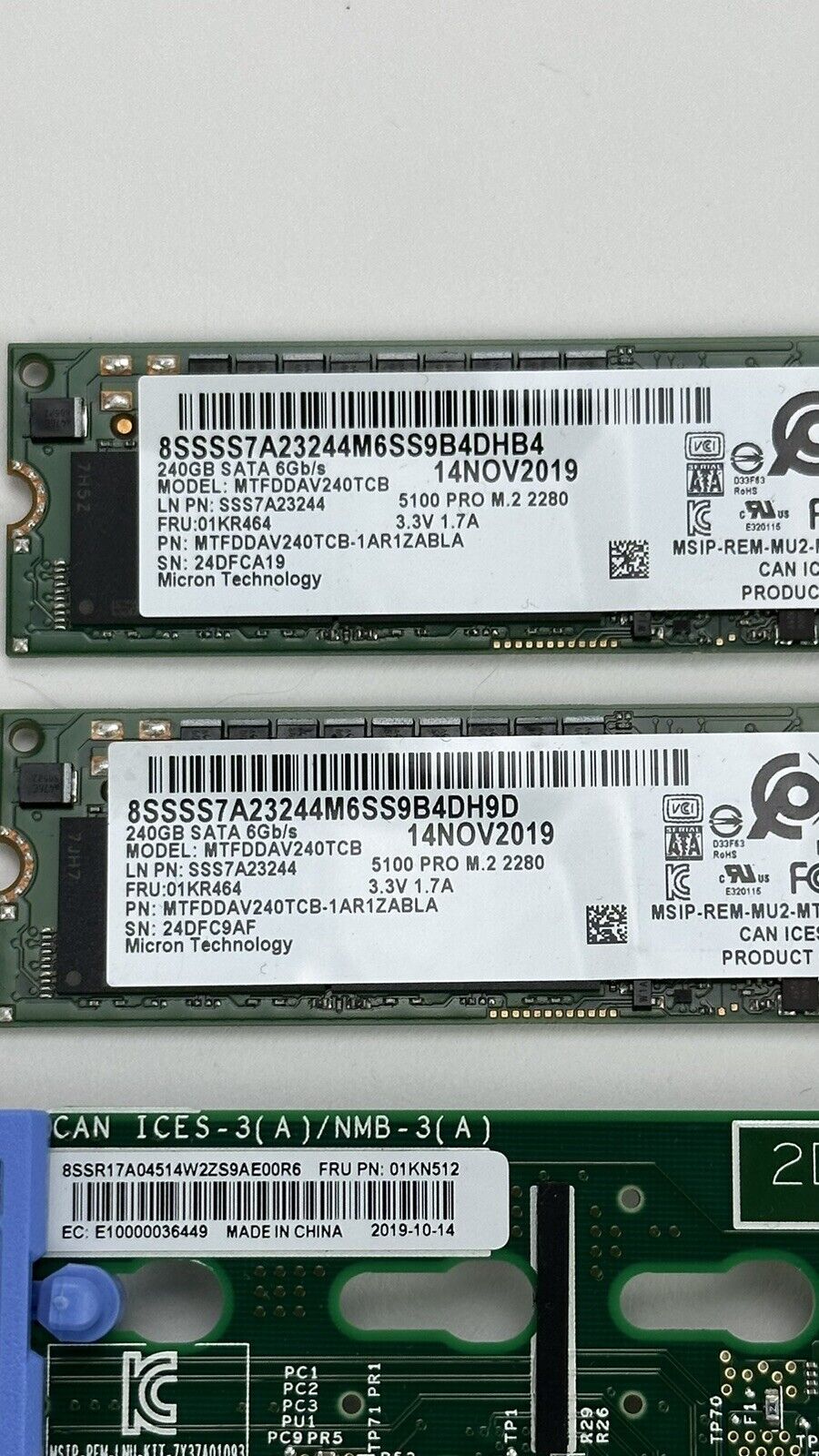 Lenovo ThinkSystem Boot Device Dual M.2 Module w/ 2x SATA Mixed Use 240GB SSD