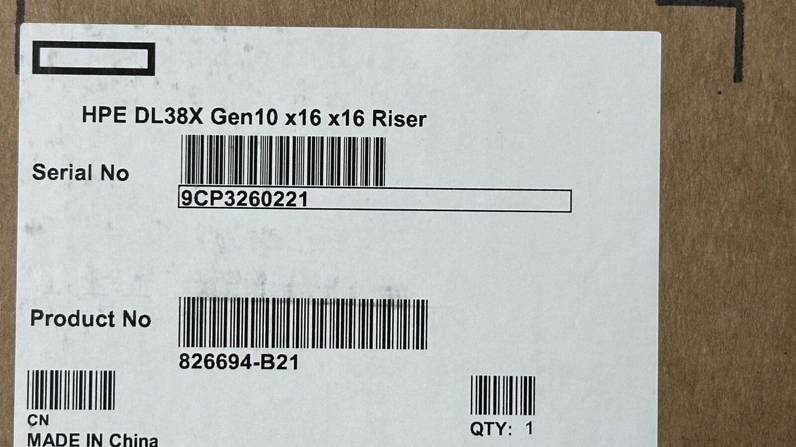 HPE Proliant DL38X DL380 DL385 Gen10 2x x16 Slot PCI-e 3 Riser Kit GPU Slot 1/2