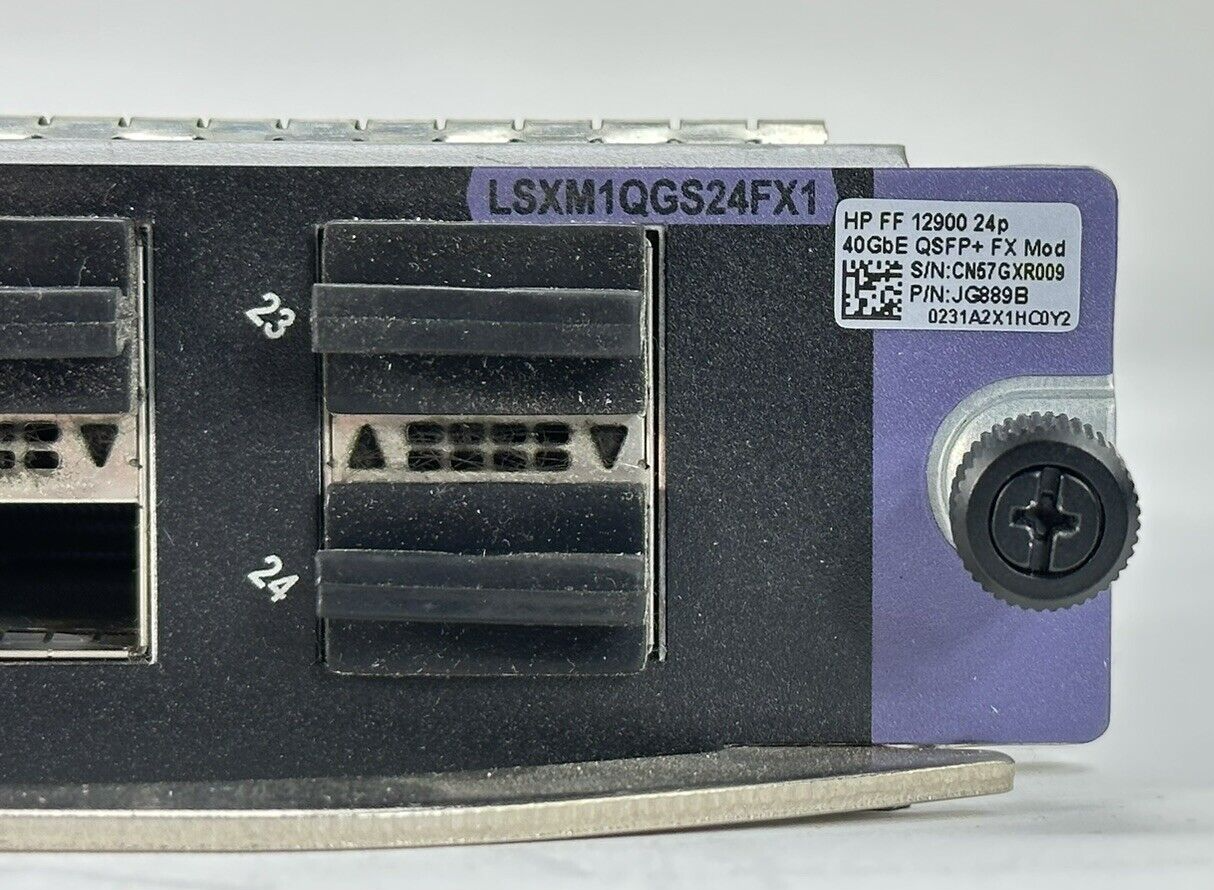 HP/H3C/HPE FF FlexFabric 12900 24p 40GbE QSFP+ FX Module JG889B LSXM1QGS24FX1