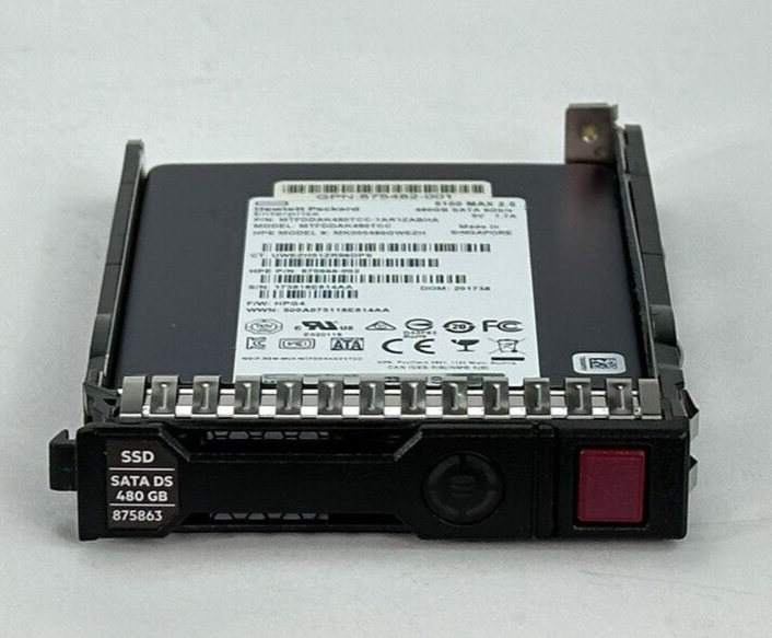 99.9% HPE 480GB SATA Mixed Use SFF 2.5 SC MV SSD Solid State Drive G8 Gen9 Gen10