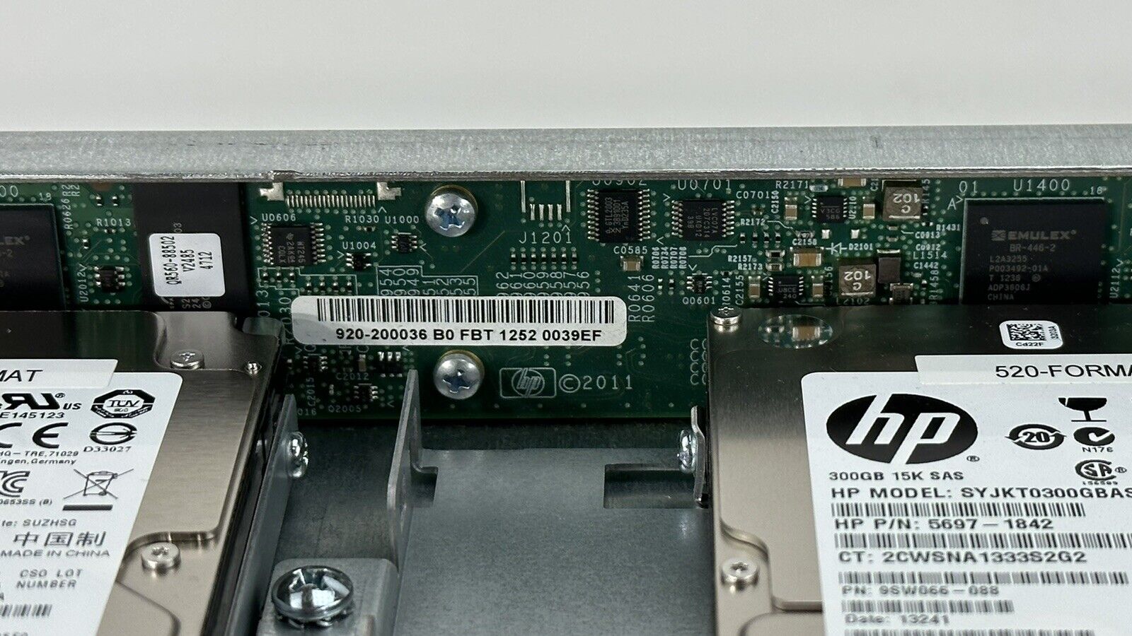 HPE 3PAR Storeserv 10000 4x 300GB 15K SFF 2.5 SAS 6G Drive Magazine 520 Format