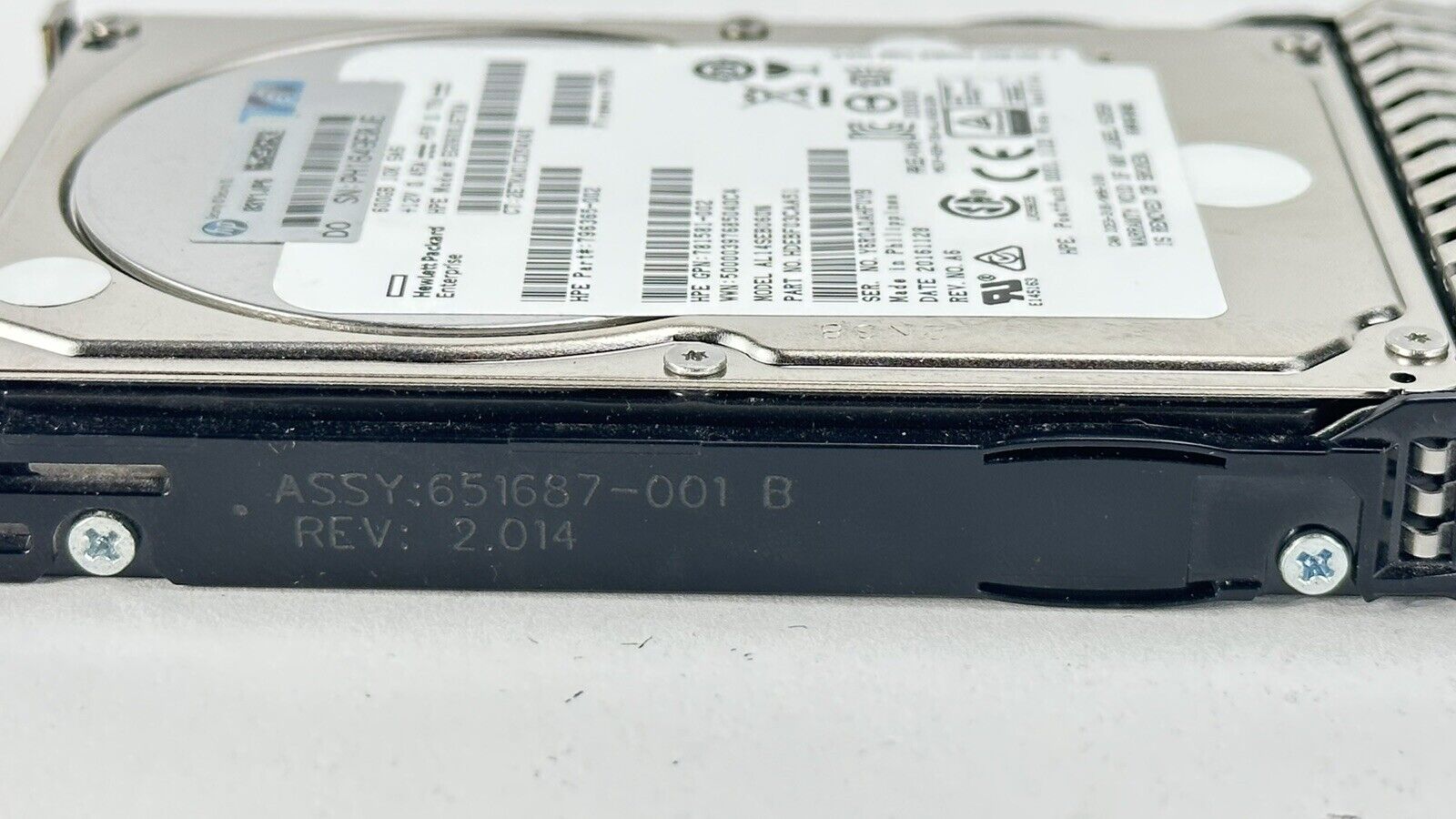 HPE 600GB 10K RPM 12G SAS 2.5 in SFF Smart Carrier G8 Gen9 Gen10 Hard Drive SC