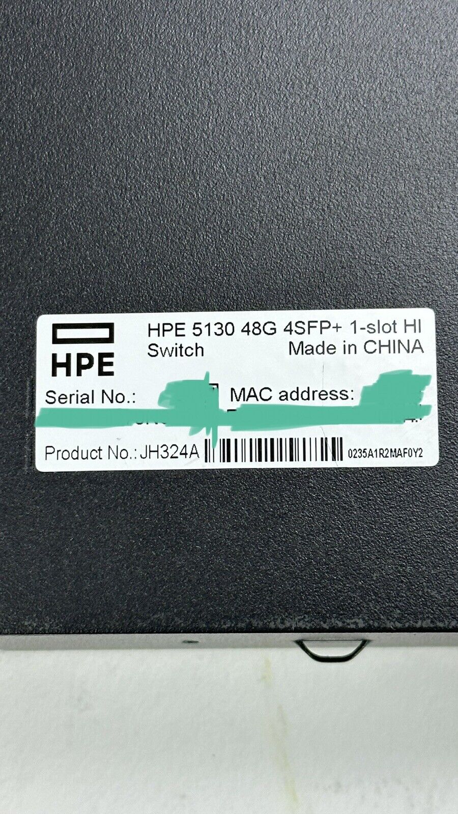 HPE FlexNetwork 5130 JH324A 48G 4xSFP+ 1-Slot HI 48x Gigabit 4x 10GbE 2x Fans 2x PSU L3