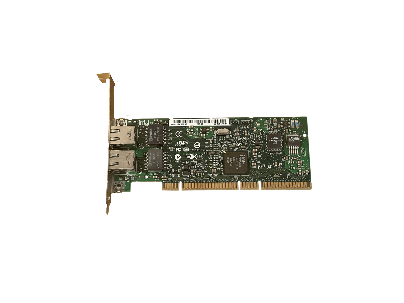 IBM Intel 00P4289 2-Port 10/100/1000 Base-TX Ethernet Adapter PCI-x FH Bracket.