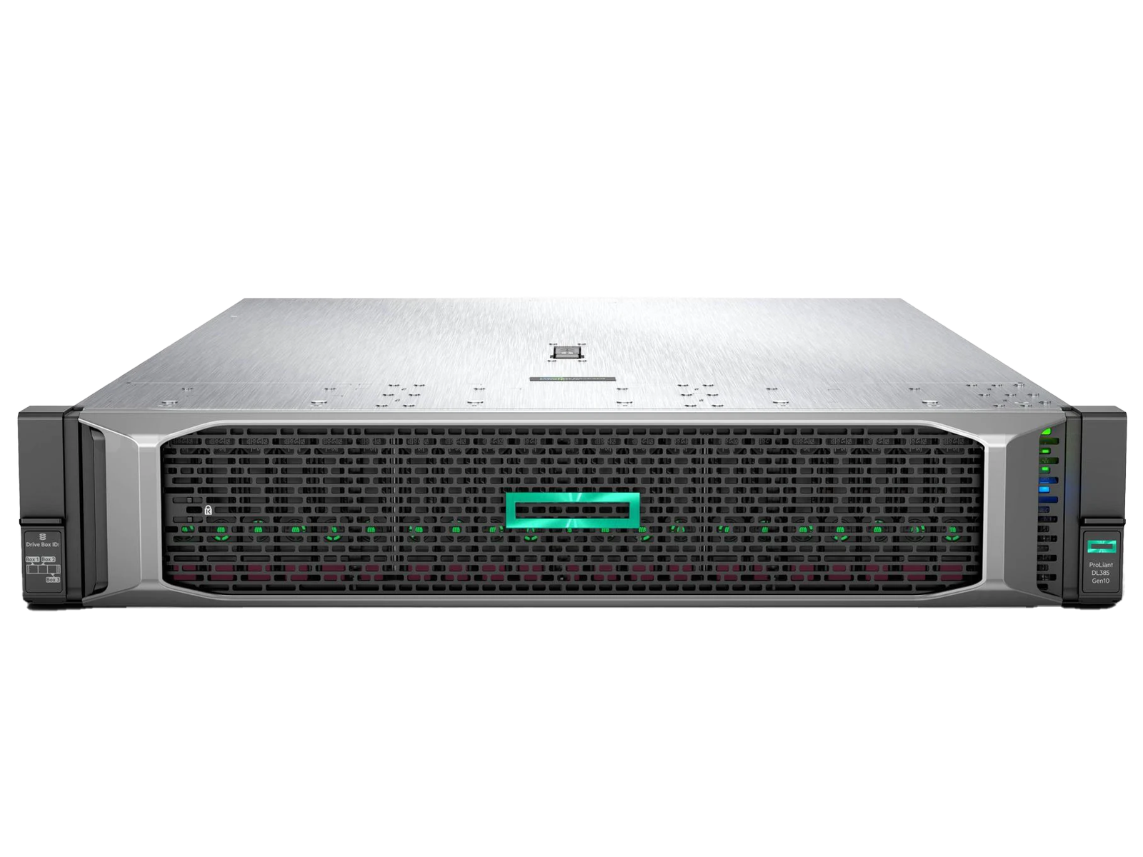 HPE DL385 Gen10 Plus 2x EPYC 75F3 64-core 1024GB RAM 24x 1.92TB SSD RPS P408i-A 10GE