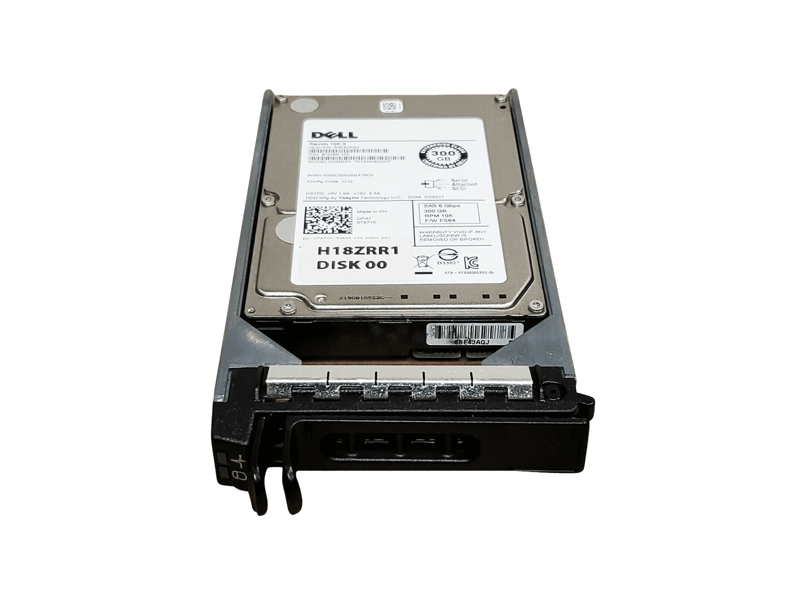 Dell 0745GC 300GB SAS 6Gb/s 10K rpm 2.5" SFF HDD Hard Disk Drive