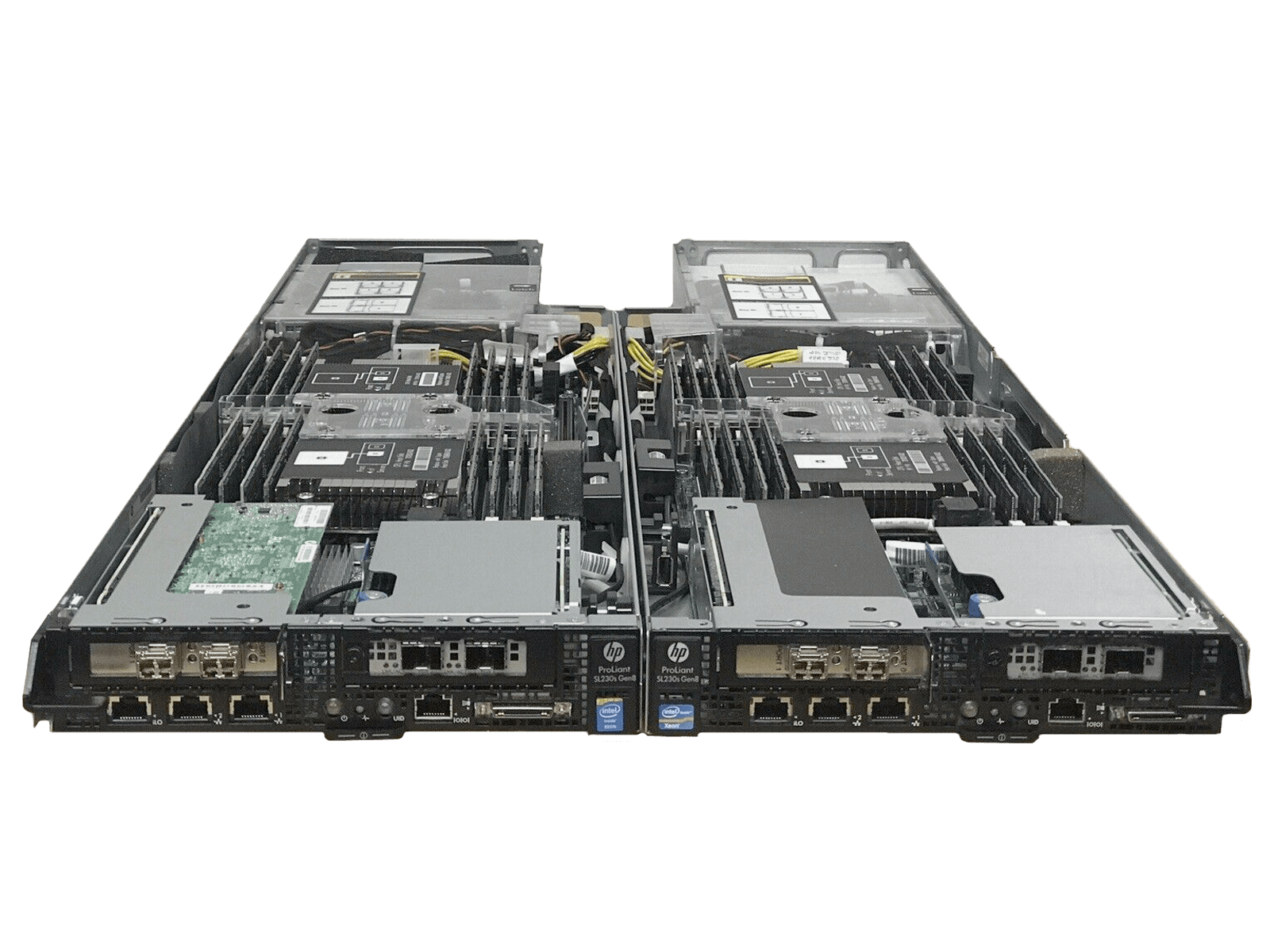 HP ProLiant S6500 8x SL230s 16x E5-2650V2 8x 256GB 16x 200GB SSD 10Gb NIC 8Gb FC.
