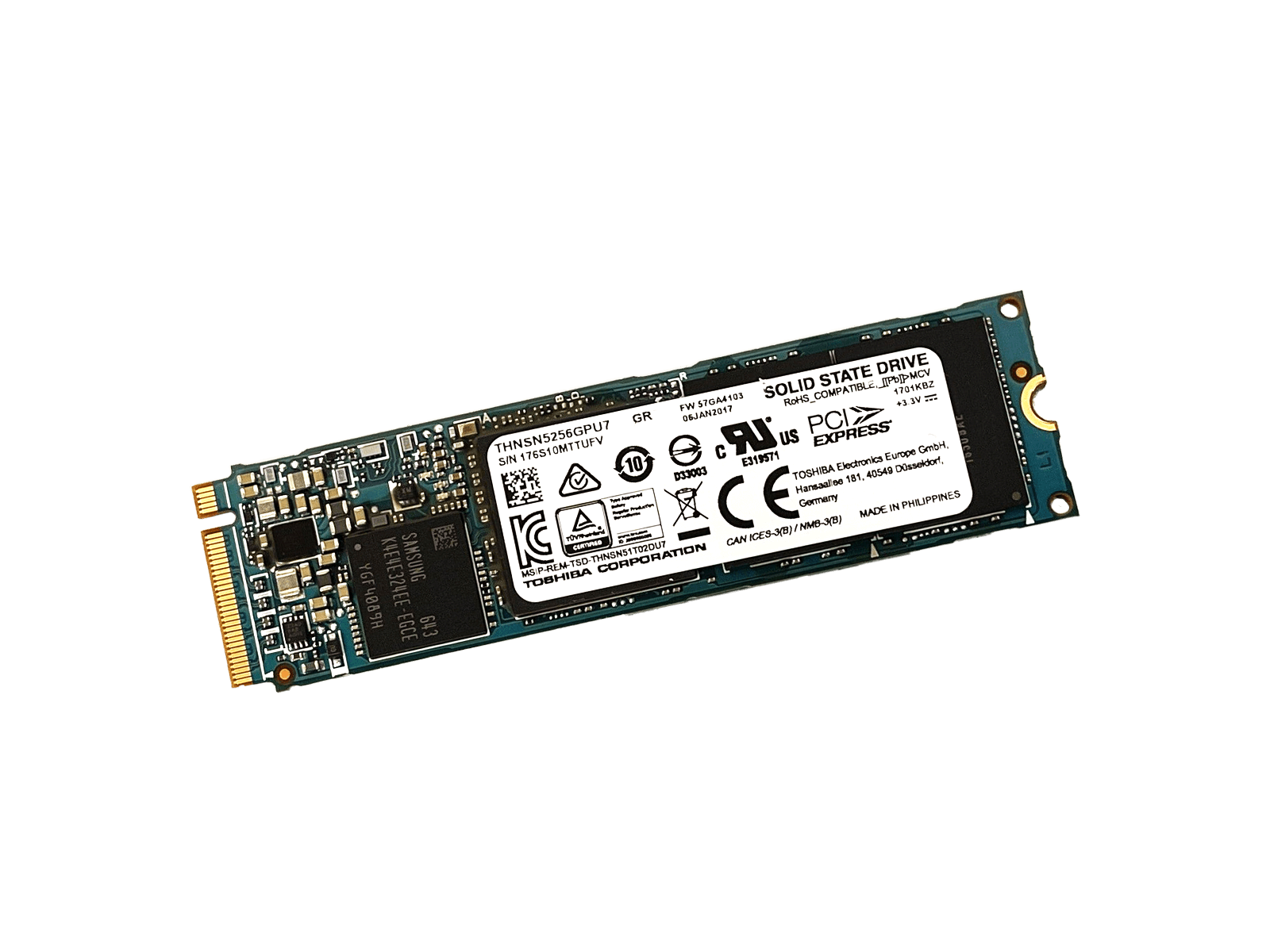 HPE 867896-001 256GB PCIe M.2 2280 MLC SSD Solid State Drive