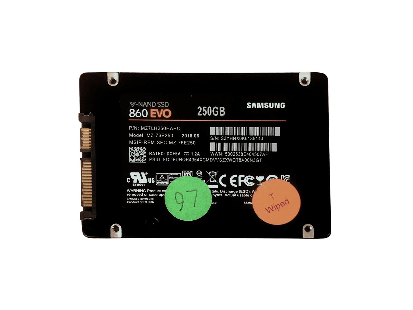 Samsung MZ-76E250 250GB SATA 6Gb/s 2.5" SFF MLC SSD Solid State Drive