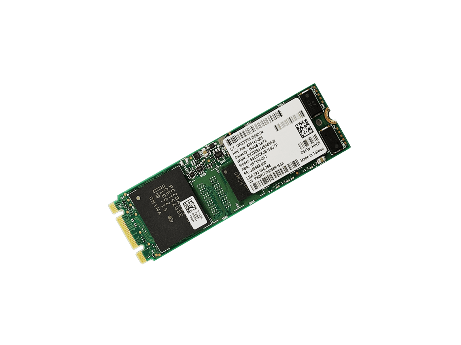HPE 870143-001 150GB SATA 6Gb/s M.2 2280 Read Intensive MLC SSD Solid State Drive