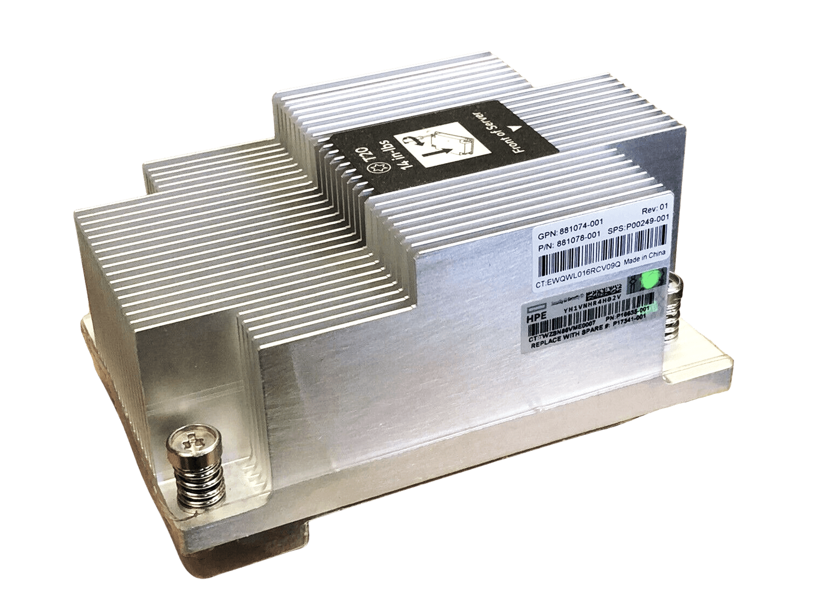 HPE ProLiant P16635-001 DL385 Gen10 Standard 2U Heatsink Can be used also on Gen10 Plus/V2.