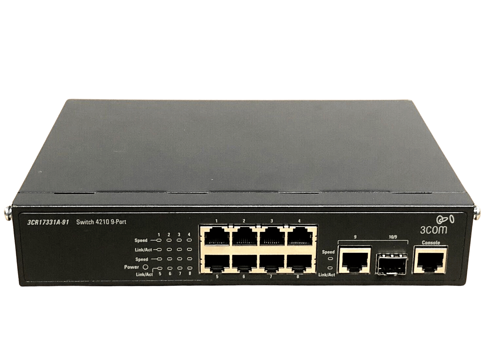 HP JE022A 3Com 8-Port 10/100 Mbps RJ45 SFP Switch Managed 1x RJ45/SFP Gigabit Uplink L2.