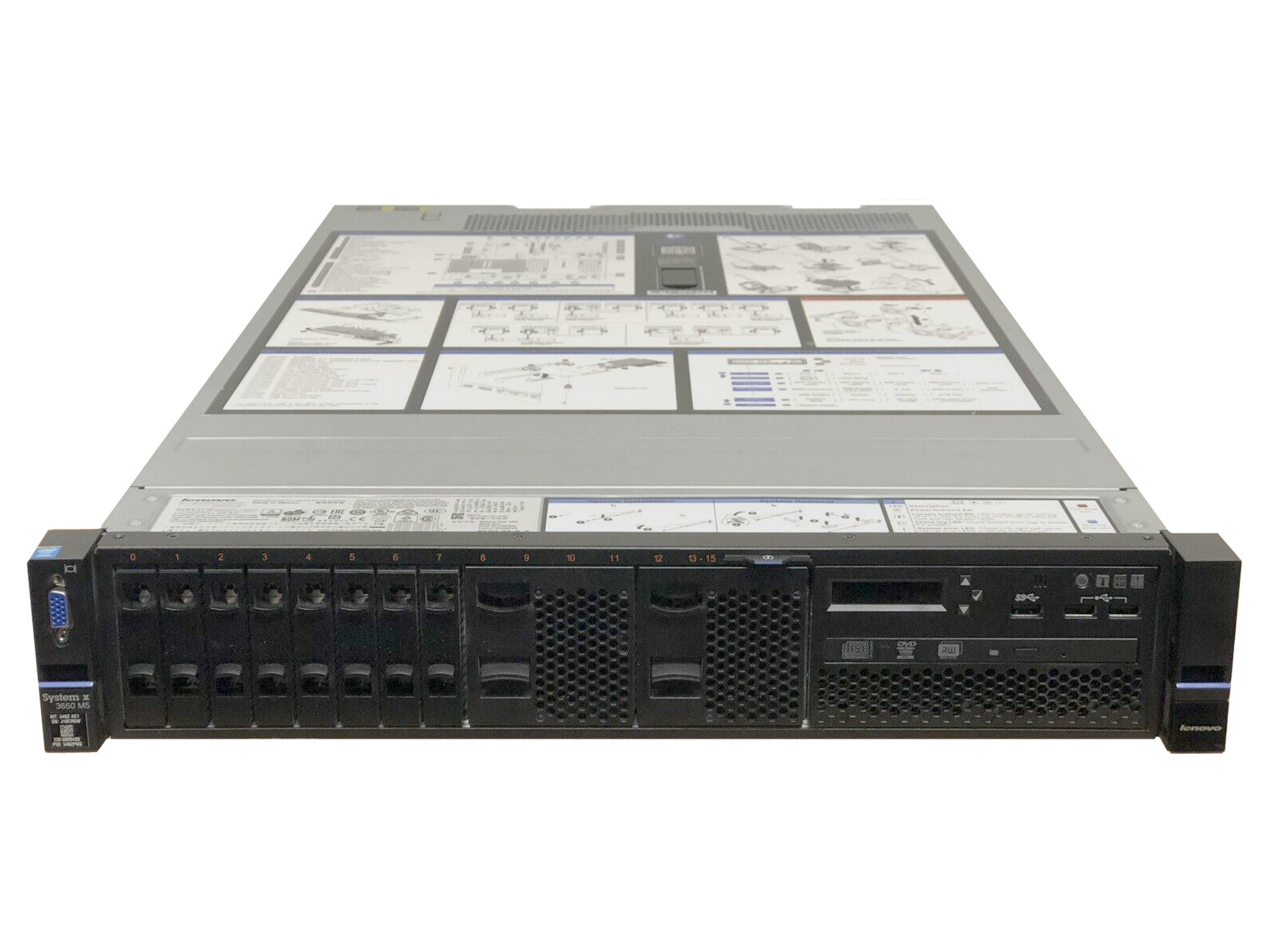 Lenovo x3650 M5 Server 2x E5-2690 v3 12-core 2.6GHz 64GB 8 bay SFF 2x 900W M5210