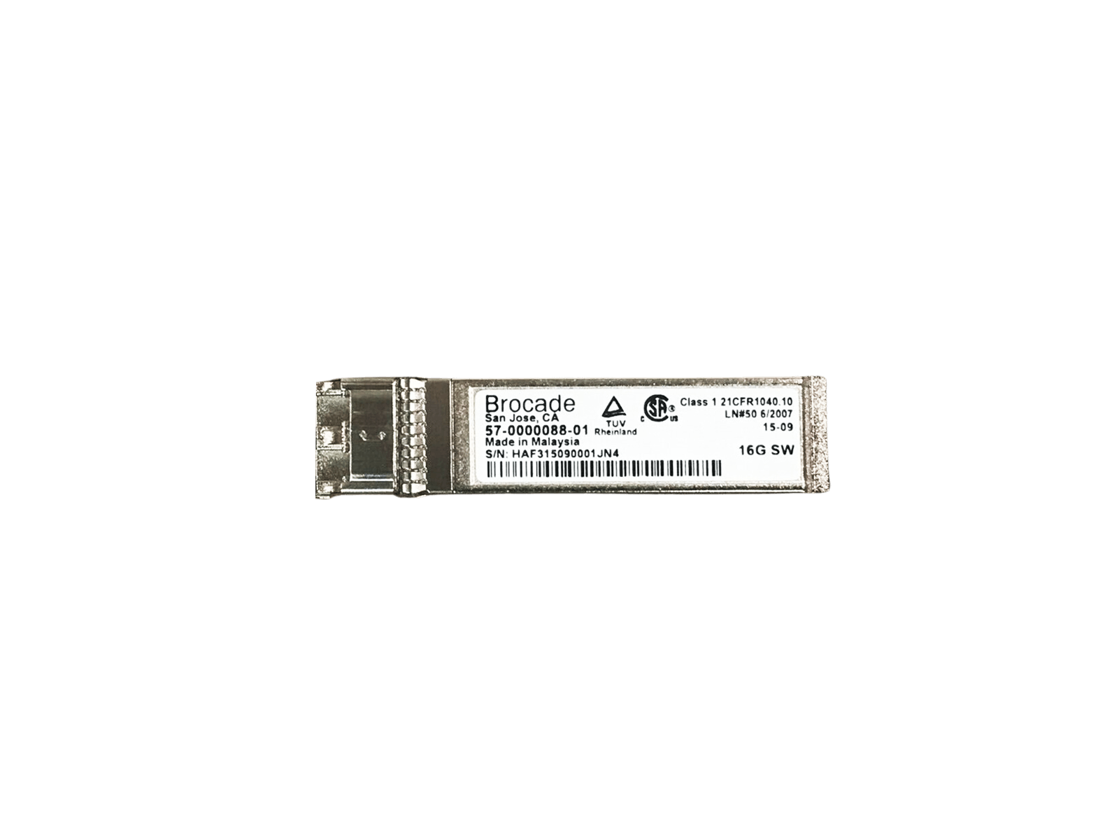 IBM Lenovo 88Y6395 16Gb SW FC SFP+ LC-LC MMF 850nm 100m Transceiver