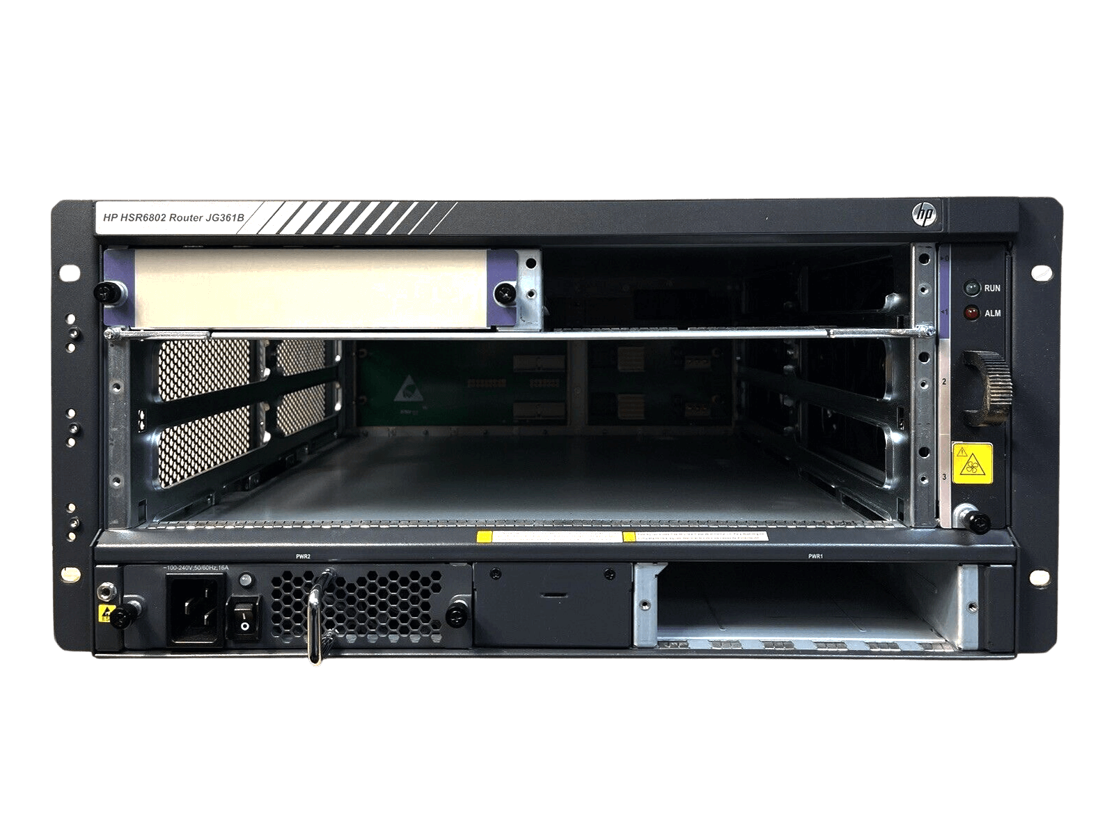 HPE JG362A FlexNetwork HSR6802 Router Chassis with 1x AC 1200W PSU JG335A.