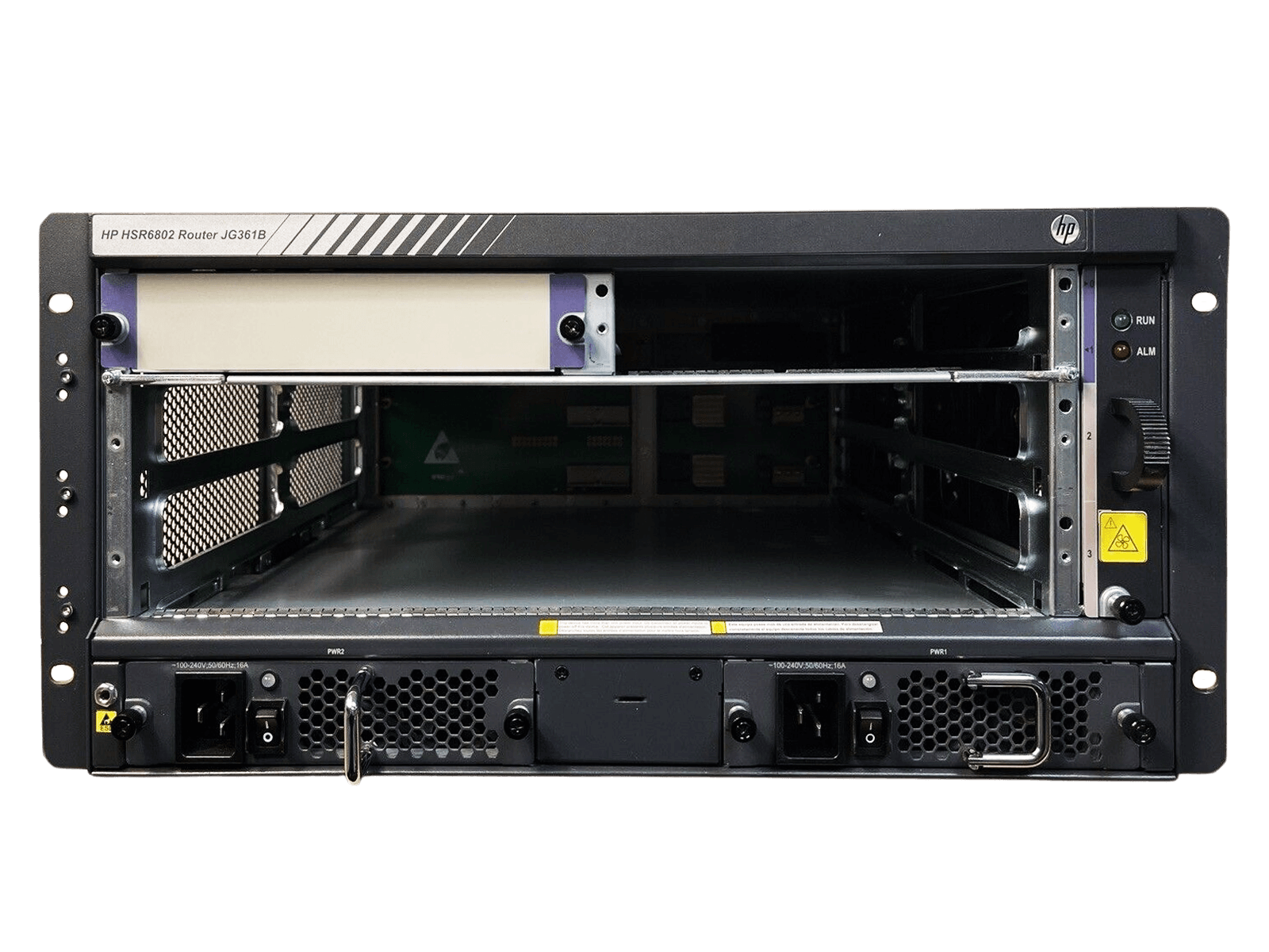 HPE JG362A  FlexNetwork HSR6802 Router Chassis with 2x AC 1200W PSU JG335A.