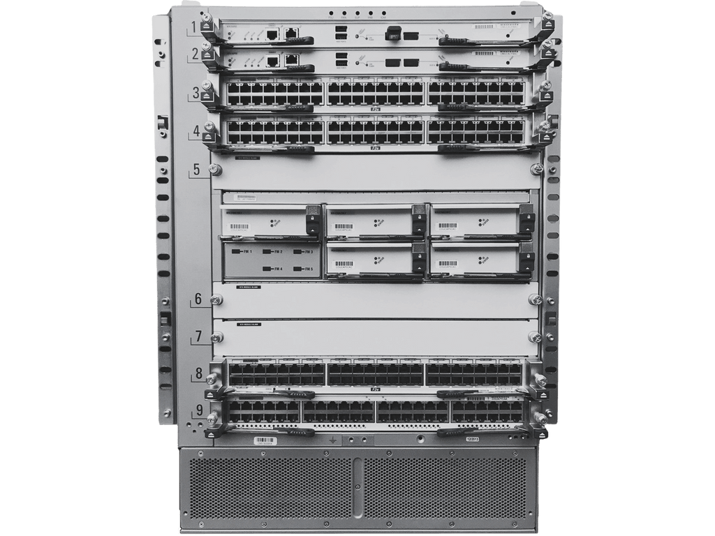 Cisco Nexus N7K-C7009 2x SUP2E 3x F248XT-25E M148GT-11 2x AC-7.5KW 5x FAB-2  F2e.