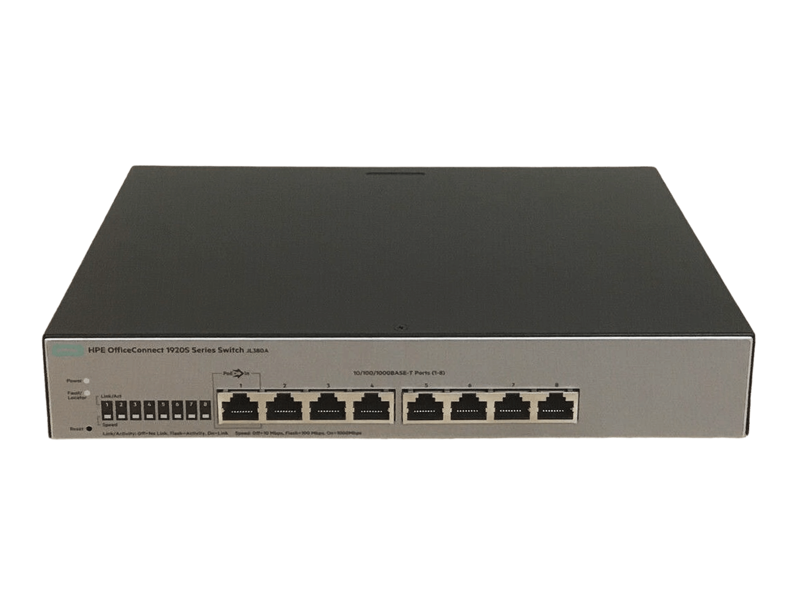 HPE JL380A OfficeConnect 8 Port Gigabit Ethernet Switch 8x RJ-45 PoE Input.