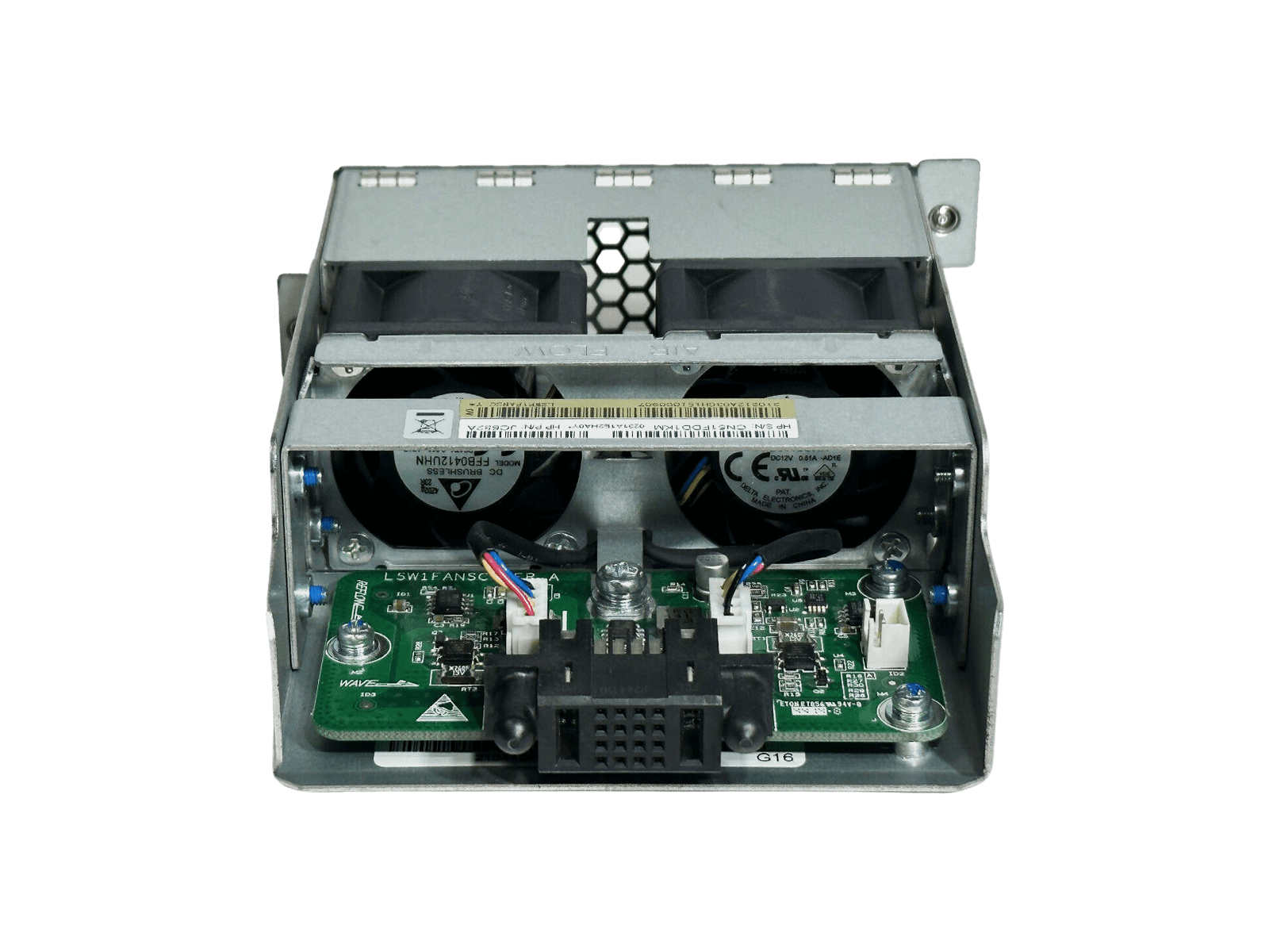 HPE JC682A 58x0AF Back (Power Side) to Front (Port Side) Airflow Fan Tray.