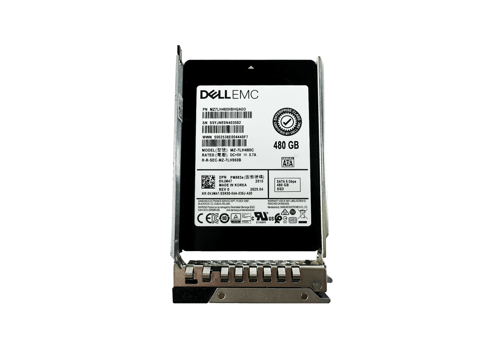 Dell 0VJM47 480GB SATA 6Gb/s 2.5" SFF Mixed Use TLC SSD Solid State Drive