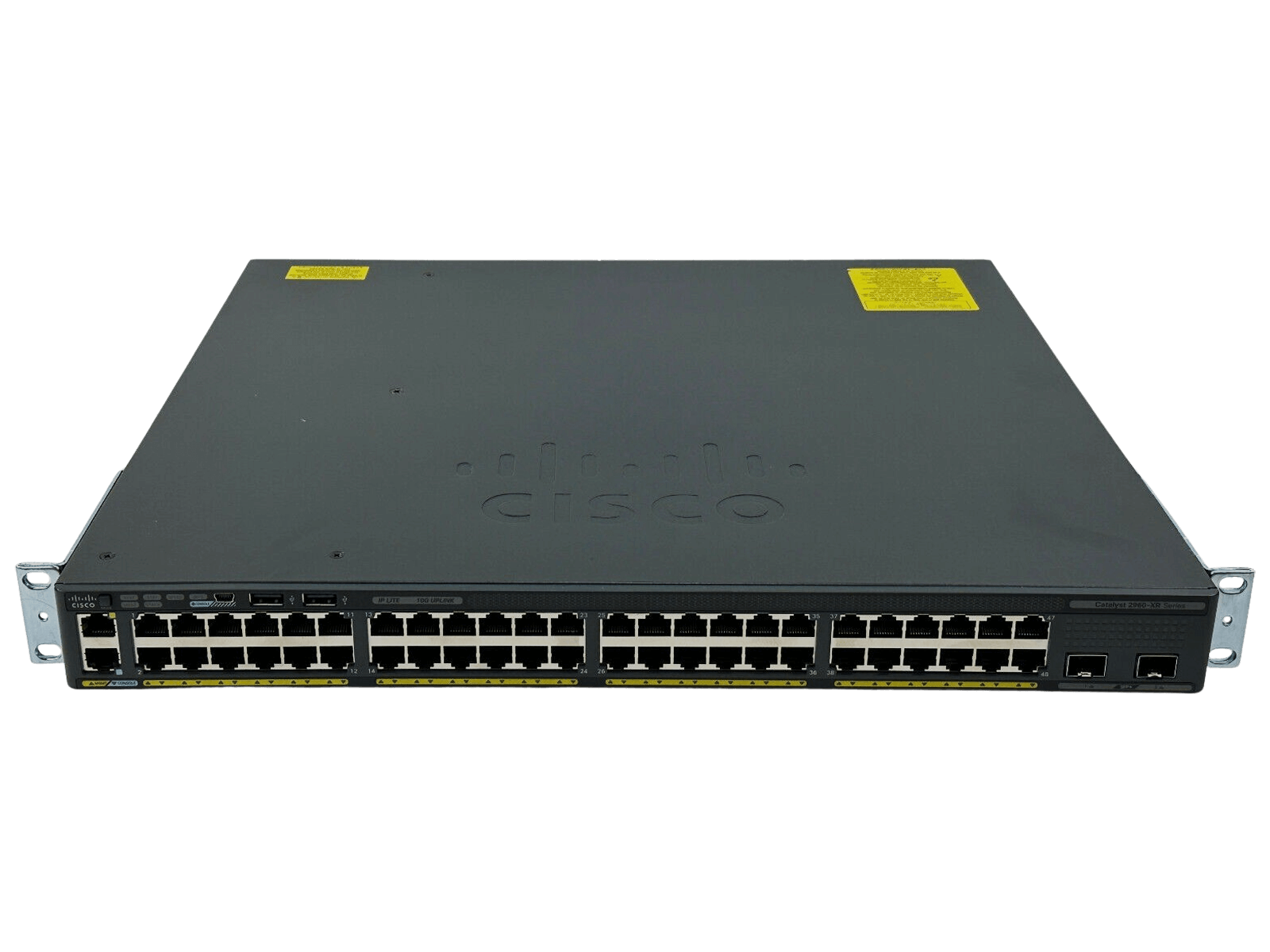 Cisco Catalyst 2960XR Ethernet Switch 48x 1GbE Ports 2x SFP+ 10GbE + Stack C2960X-FIBER-STK 2x PSU
