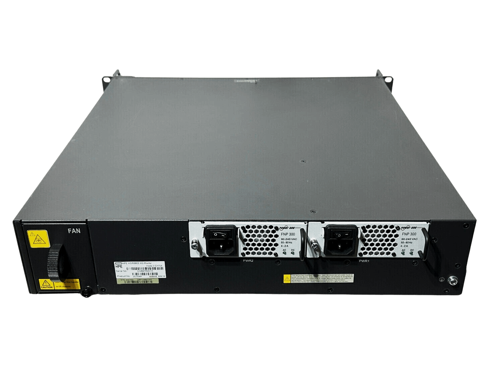HPE JG354A FlexNetwork HSR6602-XG Router FIP-20 4x 1GbE RJ45 SFP 2x 10GbE 2x 300W PSU.