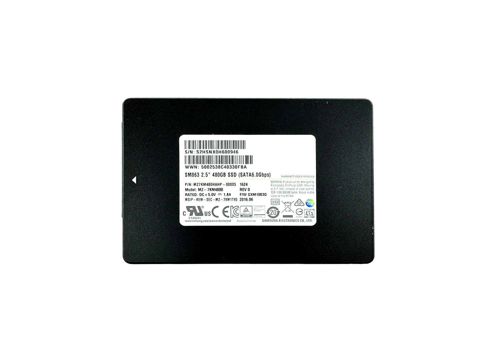 Samsung MZ-7KM4800 480GB SATA 6Gb/s 2.5" SFF Mixed Use SSD Solid State Drive