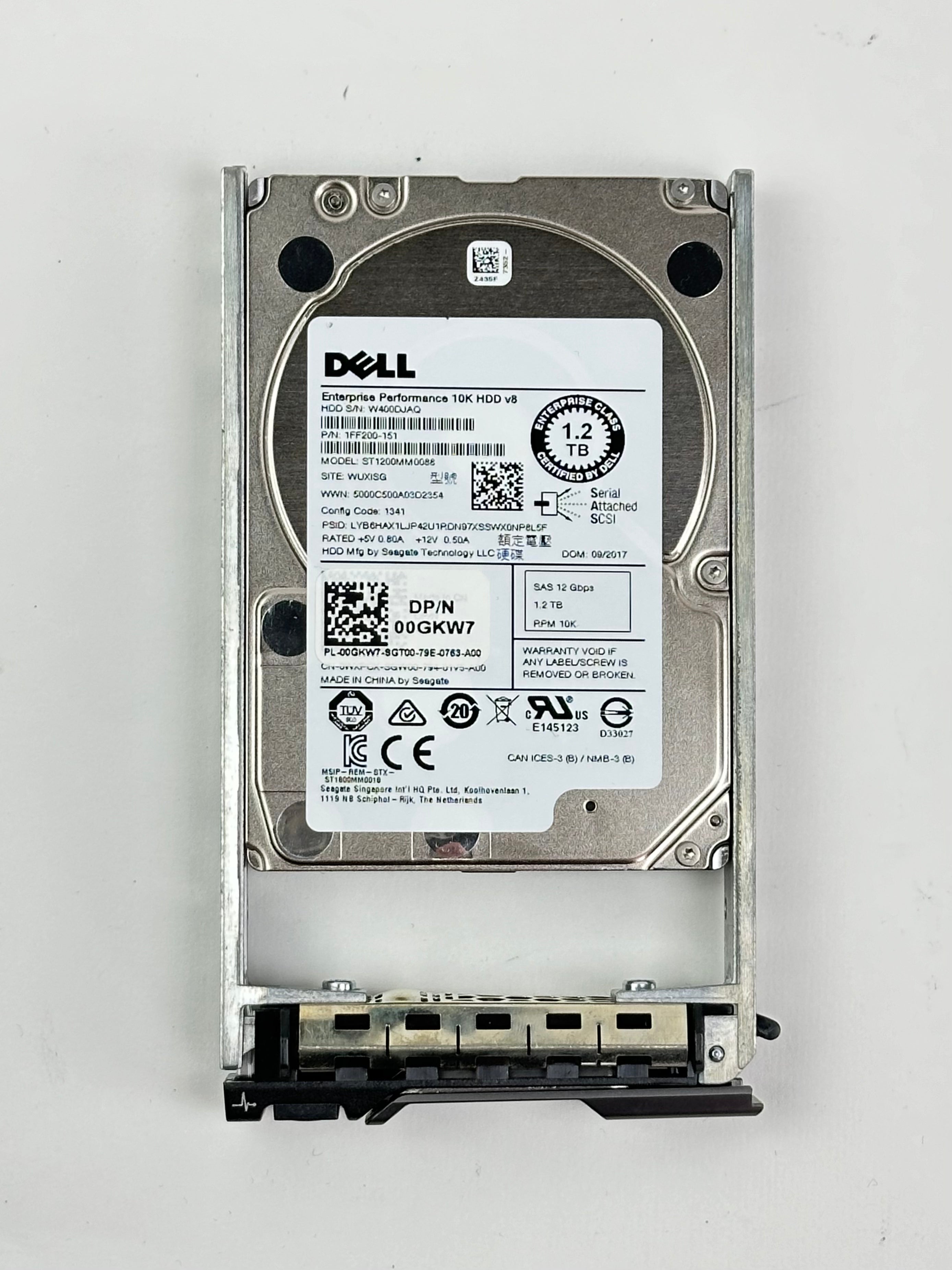 Dell 00GKW7 1.2TB SAS 12Gb/s 10K rpm 2.5" SFF HDD Hard Disk Drive