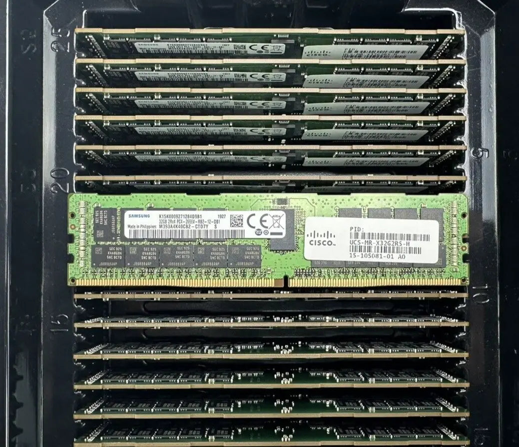 Cisco 32GB DDR4-2933 RDIMM Server Memory – UCS-MR-X32G2RT-H, 15-106200-01, Recertified, Lifetime Warranty