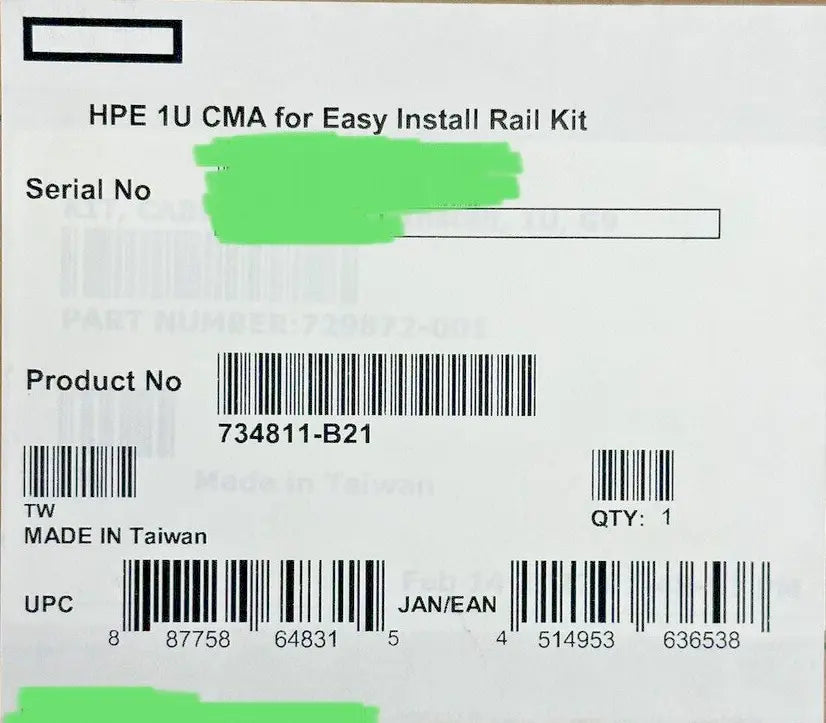 HPE DL325 DL360 1U CMA Cable Management Arm for Easy Install Rail Kit 734811-B21