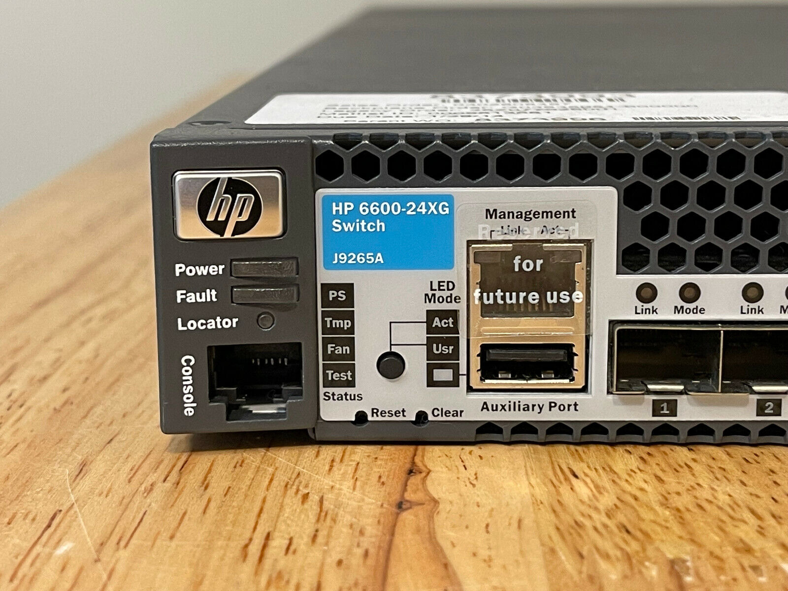HP J9265A ProCurve 6600-24XG 10 Gigabit 24x SFP+ Layer 3 Ethernet Switch Redundant PSU.
