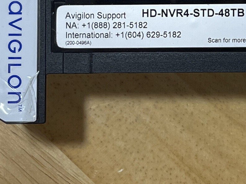 Avigilon HD NVR4X STD 48TB Network Video Recorder 70 Camera Enterprise Licensed HD-NVR4-STD-48TB.