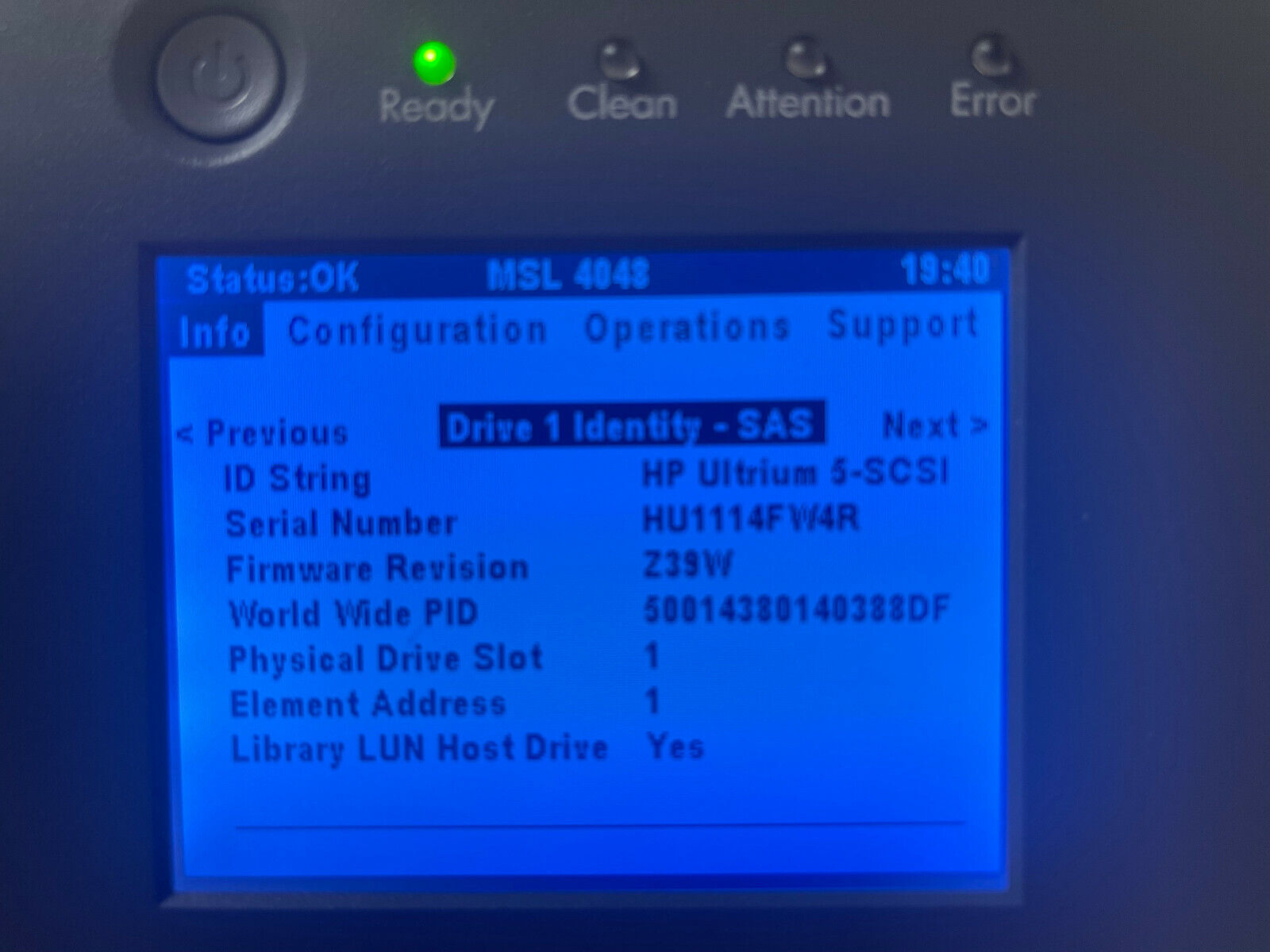 HPE StoreEver MSL4048 48-Slot LTO Tape Autoloader Library 4x LTO-5 HH SAS AK381A.