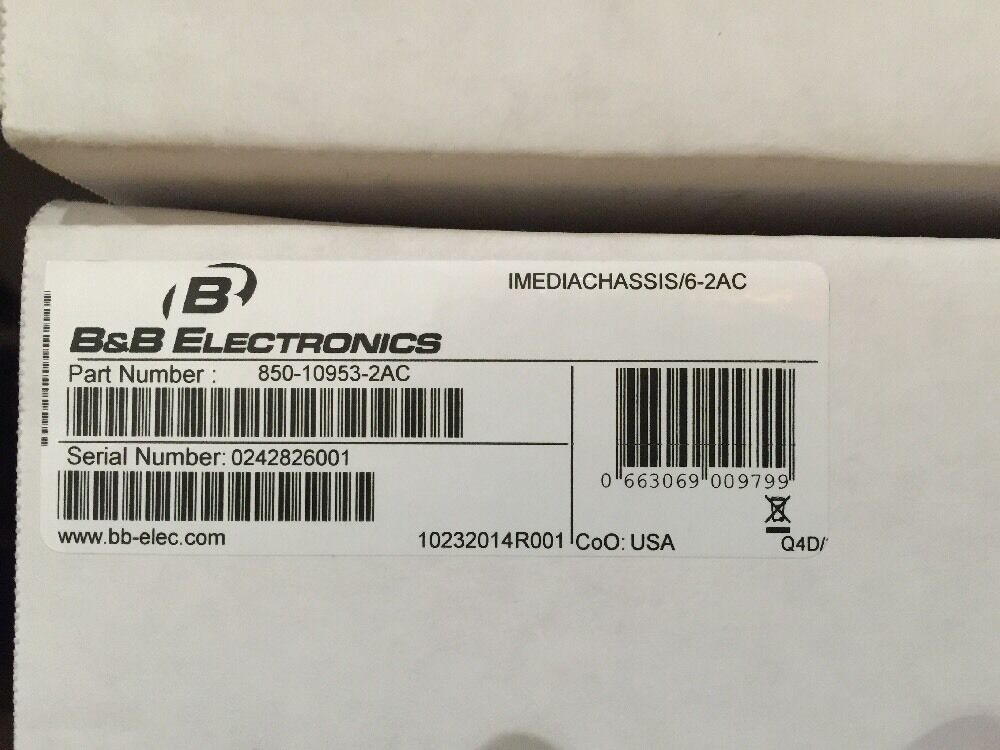 B&B Electronics iMediaChassis/6-2AC 6-SLOT 2x PSU Media Converter Chassis IMCV.