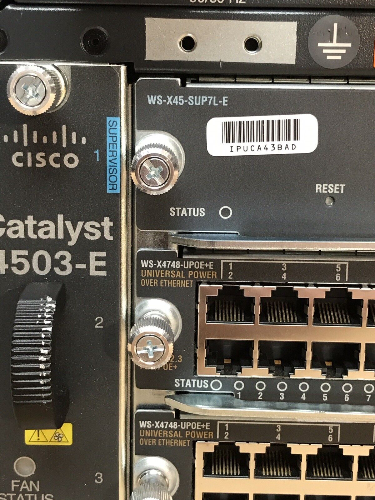 Cisco Catalyst C4503-E WS-X45-SUP7L-E 2x X4748-UPOE+E PoE 2x PWR-C45-4200ACV.