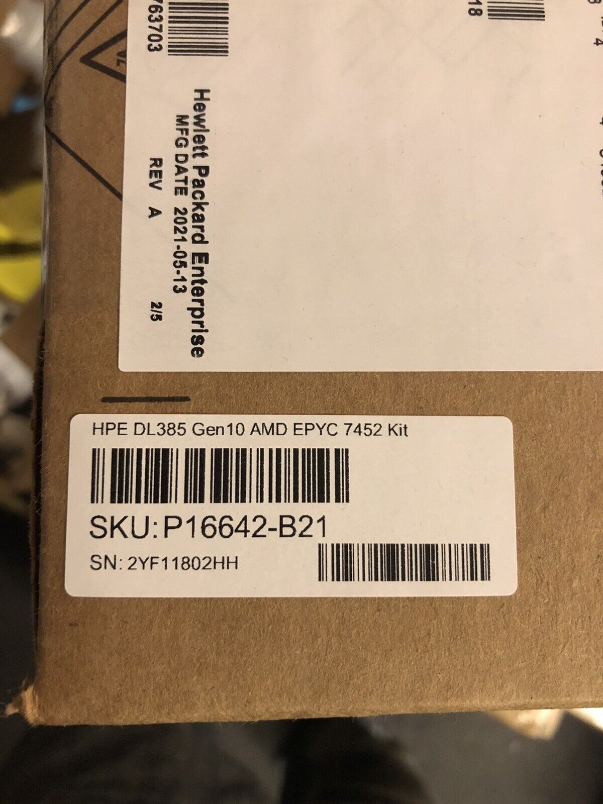 HPE P16642-B21 DL385 Gen10 AMD Epyc 7452 Kit